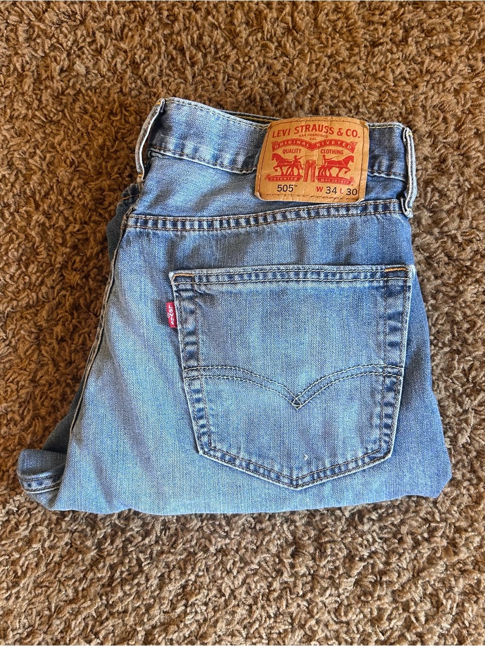 Men's Levi's 505 Classic Light Wash Jeans 34x30